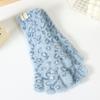 Winter fashion cycling anti-cold dew finger warm gloves can be female leopard print thickened knitted finger wool gloves