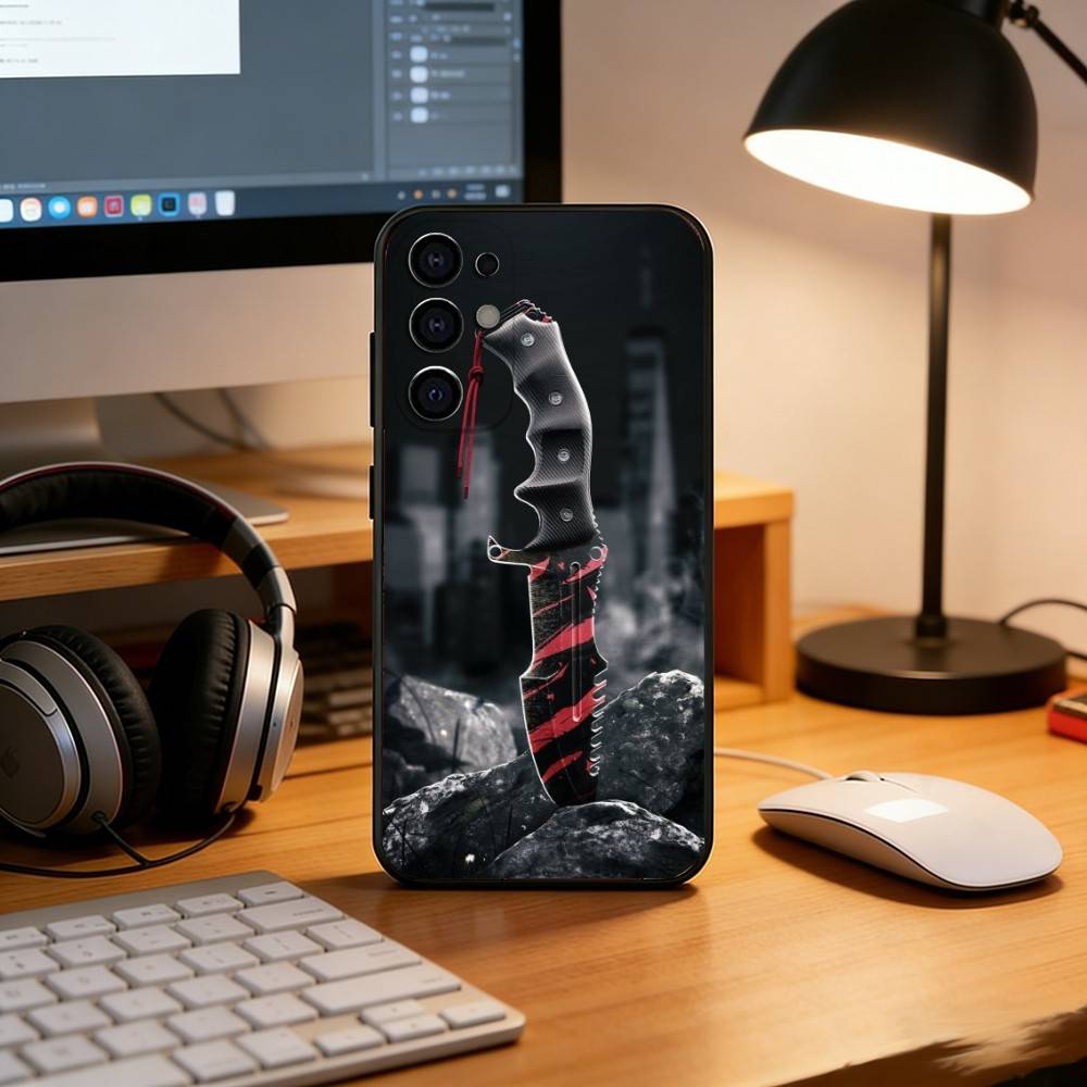 Counter-Strike 2 Phone Case Black Silicone Soft For Samsung S25,S24,S21,S22,S23,S30,Ultra,S20,Plus,Fe,Lite