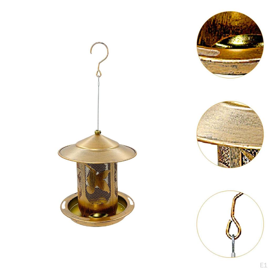 Alimentador de Pássaros, Recipiente de Comida, Compacto, Leve e Versátil, Decoração para Jardim, Varanda, Gramado,