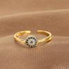 European and American Style Blue Demon Eye Zircon Ring