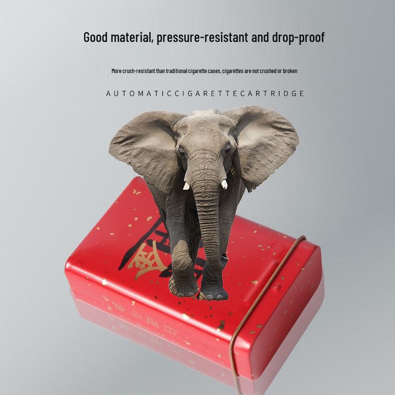 Men's 20-Capacity Tinplate Cigarette Case, Personalized Metal Hand-Rolled Holder, Multi-Pattern, Waterproof & Moisture-Proof.