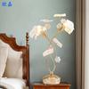 European Style Light Luxury Bedroom Floor Lamp, Wedding Ceramic Lotus Leaf Crystal Headboard, French High-end Desk Lamp