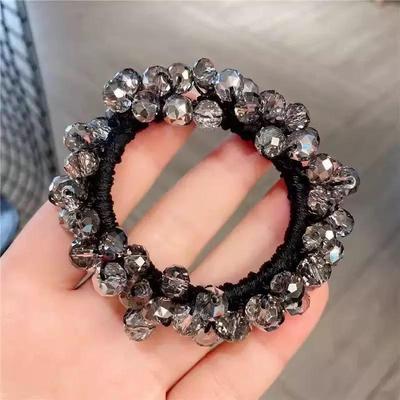 Cravatta per capelli coreana in cristallo: Accessorio Elastico per Coda di Cavallo e Chignon da Donna