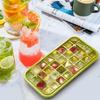Silicone Ice Cube Tray Mold With Lid Shovel Storage Box One Click Ice Maker Dishwasher Safe Easy Clean Kitchen Bar Accessories
