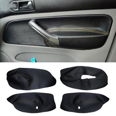 LEN 4-dverové Mäkká koža Poťah lakťovej opierky dverí Pre VW Golf 4 MK4 Bora Jetta 1999 - 2005 Kryt lakťovej opierky dverí auta