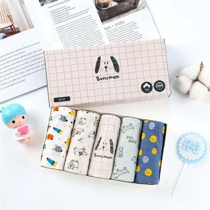 Korean Style Cotton Cartoon Triangle Underwear for Kids