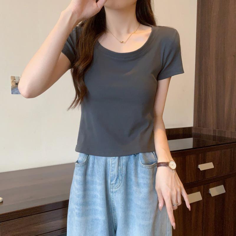 Women's Summer Slim Fit Cotton Polo T-Shirt with Fishbone Design and Custom Logo