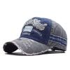 Fashionable Cap Wornout Torn Edges 1969 Baseball Cap Sun Shading