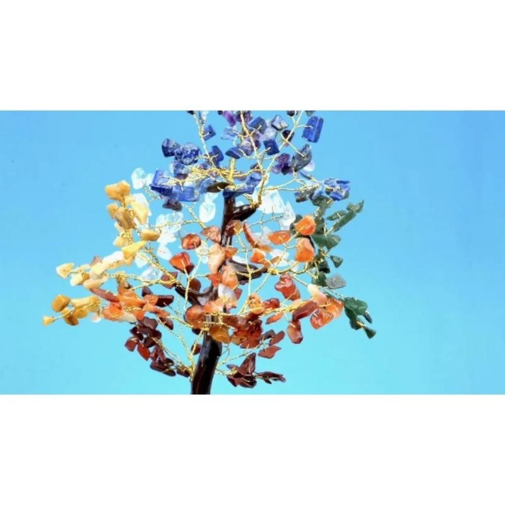 Seven Chakra Tree of Life for Positive Energy Money Tree Feng Shui Decor Reki Healing Crystal Gemstone Home Decoration