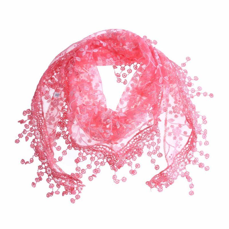 

Women Lace Embroidered Triangular Shawl Scarf for Daily Wear Lightweight Elegant Fashion Party Temperament Neck Scarf