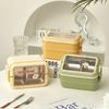 Double-layer Thermal Insulation Lunch Box Stainless Steel Bento Box with Handle School Office Camping Portable Food Container