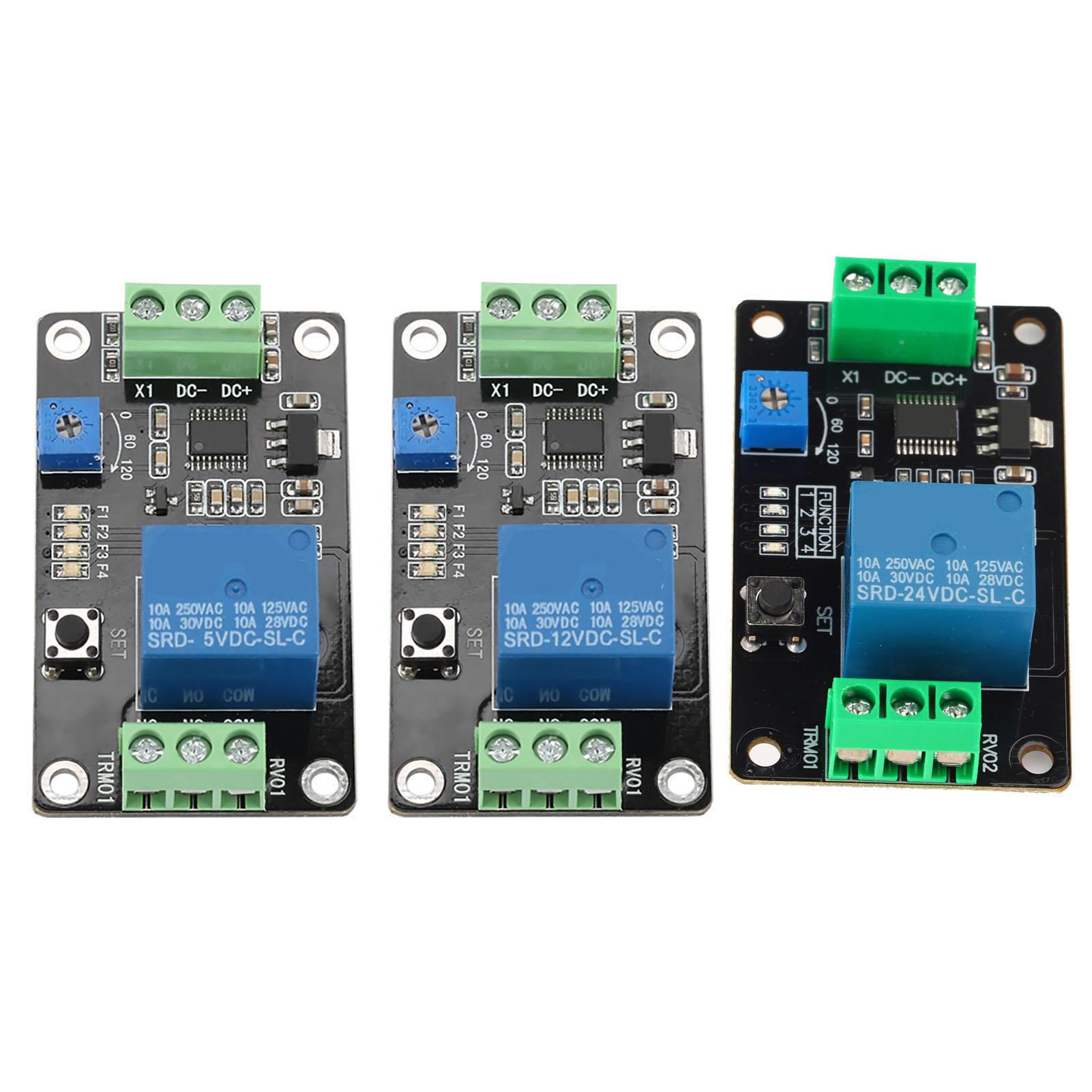 

TRM01 Delay On Off Relay Delay Timer Relay Self Locking Delay On Off Time Switch Super 555 Timer DC 5V/12V/24V DC12V