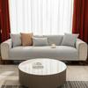 Neuer einfarbiger Baumwollleinen-Sofabezug L-förmiger Eckkombinations-Sofabezug Rutschfest Universell für alle Jahreszeiten Couchkissen