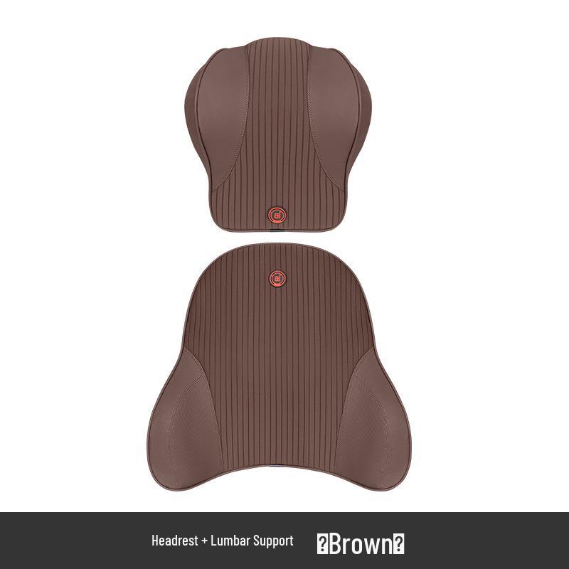 Electric Massage Lumbar Support Pillow - Memory Foam Car Seat Cushion with Remote Control.