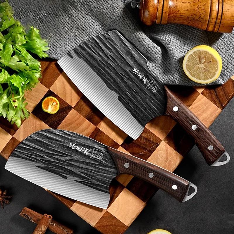 High quality kitchen knife, seiko stainless steel slicing, chopping, small bone knife tool, cutting solid wood handle