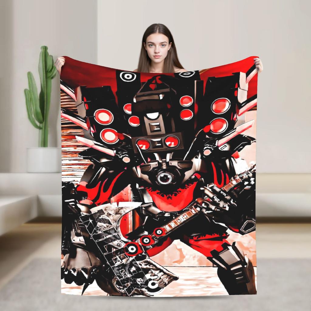 Titan Speakerman Potenziato Titan Flannel Blankets Warm Soft Throw Blanket for Home Decor Decorative Bedspread Sofa Bed Cover