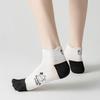 5 Pairs New Women's Five Finger Socks Sweet  Milk BlackWhite Stripes Cotton Summer Shallow Split Toe Socks Girls Sports Socks