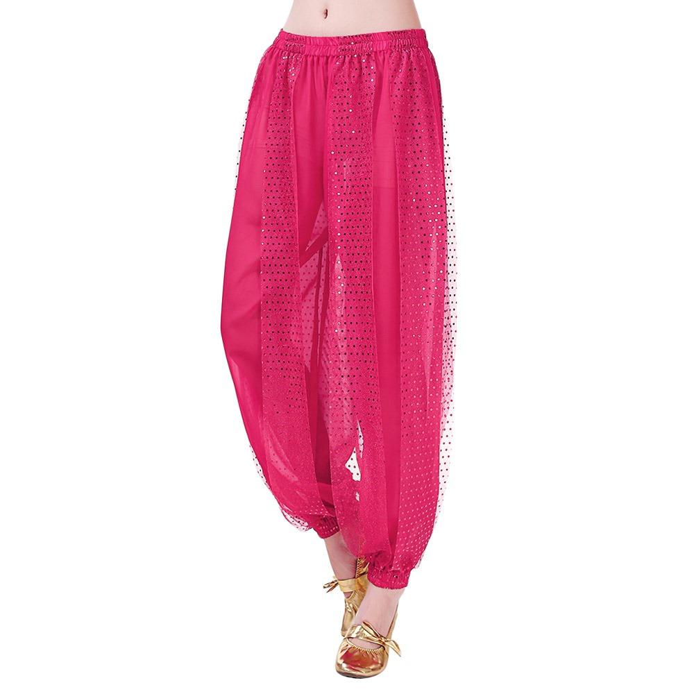 Tassel Belly Dance Pants Sequin Loose Pants Fashion Show Costumes  Women