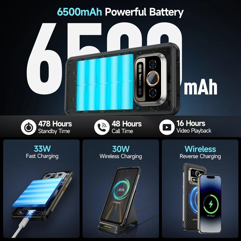 Ulefone Armor 25T Pro 5G Thermal Imaging Rugged Phone Android 15 33W 64MP Night Vision NFC Waterproof Smartphone  Global