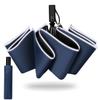 Folding Umbrella Sun and Rain Light Automatic Opening and 8 Strong Wind Large 103cm Reflective Sun and Light and Heat Easy To Comes with Umbrella Blue