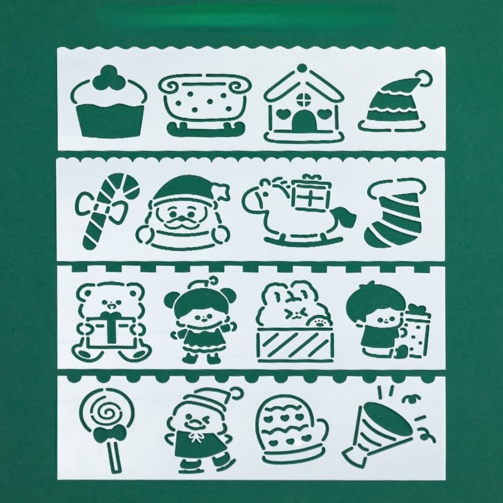 

Счастливого Рождества Трафареты для рисования Инструменты Шаблоны Линейка Канцелярские товары для студентов Школьные принадлежности B