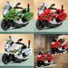 Police Motorcycle Toy With Flashing Lights And Inertial Motion For Kids Play