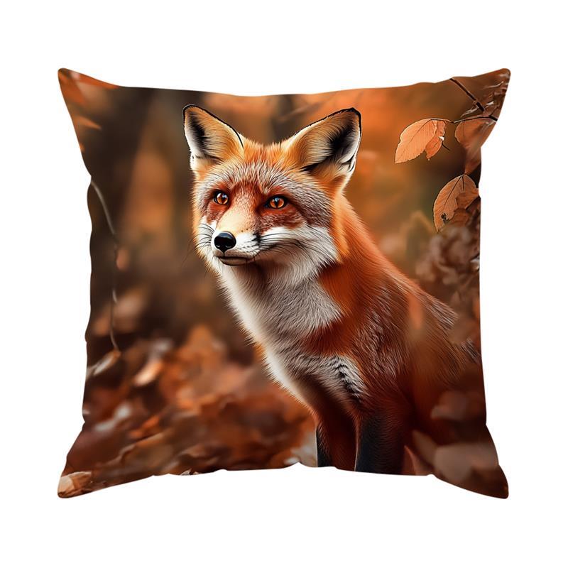 Fox Cushions Pillowcase Printed 100% Polyester 45X45Cm Throw Pillow Covers Decorative Sofa Cushion Pillowslip Home Decor