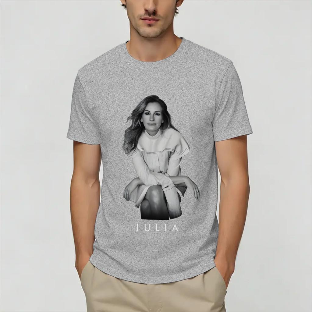 Julia Roberts Pure Cotton Tshirt For Male Summer Awesome Tshirts O Neck Harajuku Tees Plus Size Printed Clothing