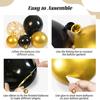Black Gold Balloon Garland Arch Kit for Graduation and Birthday Decorations
