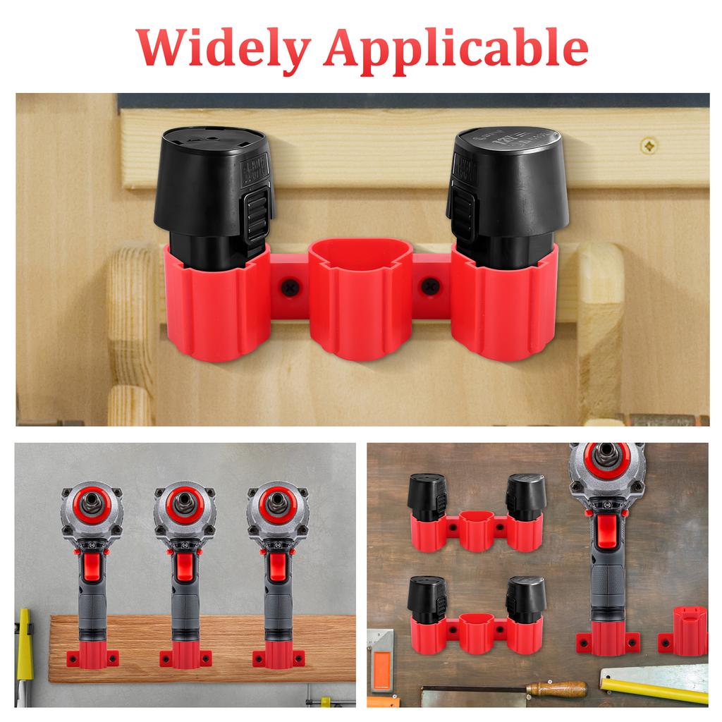 Battery Storage Holder for Makita/Bosch/Milwaukee M12 12V Batteries Wall Bracket Tool Display Rack for Milwaukee Accessories
