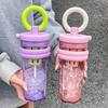 Water Cup Niche Design Sense Girls Creative Straw Tea Cup with Tea Partition Student Kettle At Hand