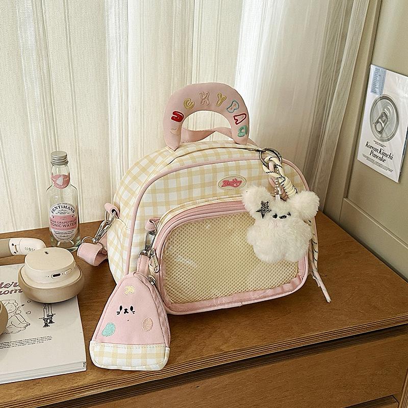 Mini small backpack women 2025 new cute Japanese transparent pain bag sweet girl junior high school backpack