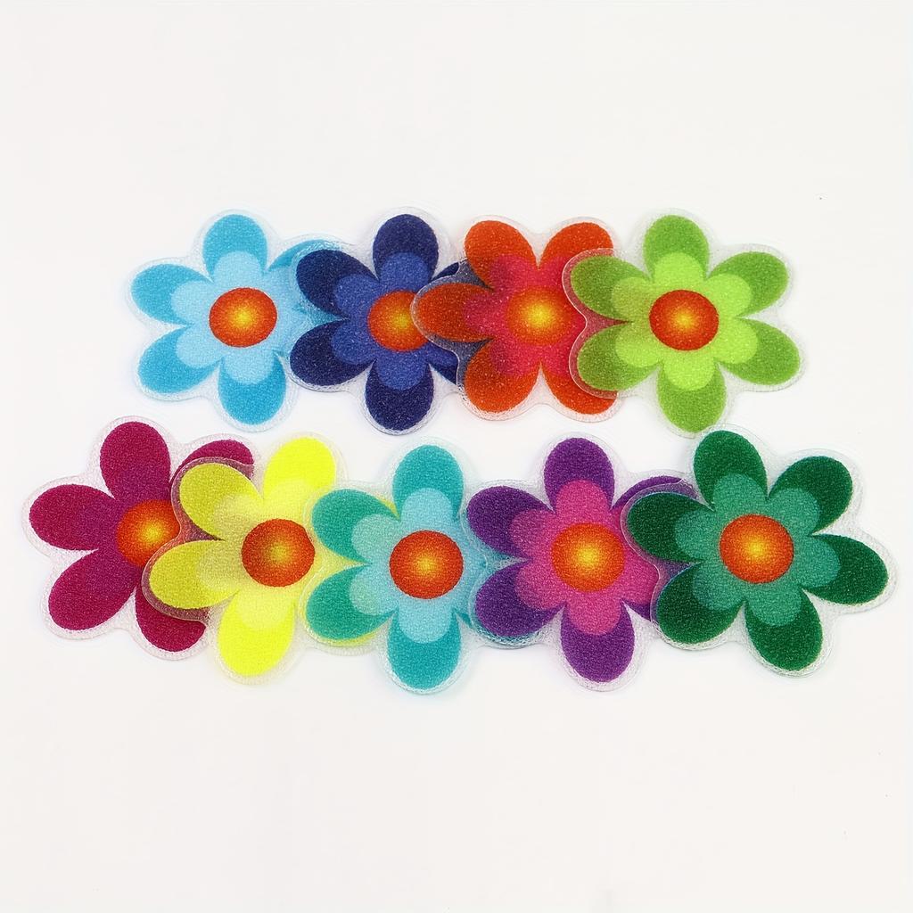 10-color Flower Self-adhesive Bathtub Non-slip Stickers for Bathroom and Stairs Strong Friction Safety Non-slip Tape Colorful Stickers