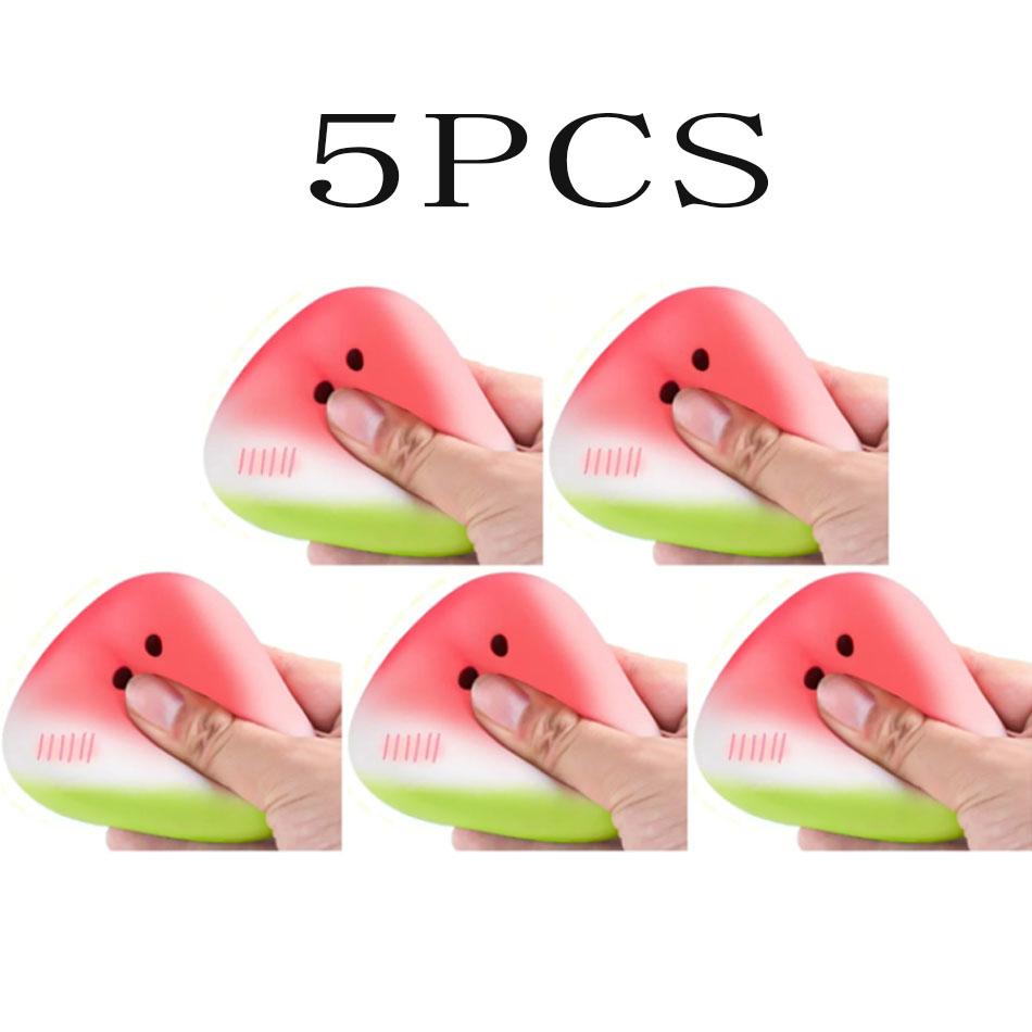 Squishy Watermelon Fidget Toy Anti-Stress Slow Rising Fruit Pinch Squeeze Stress Reliever Funny Pressure Reducer Prop For Kids
