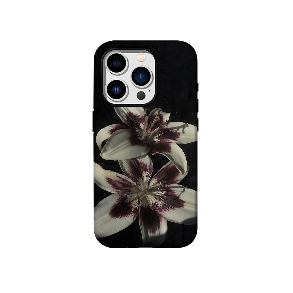 

Luxury Clmj Oil Painting Lily Flower Retro Phone Case for iPhone 17 16 15 14 13 12 11 Air Pro Max Plus Luxury Double-layer Cover iPhone 15