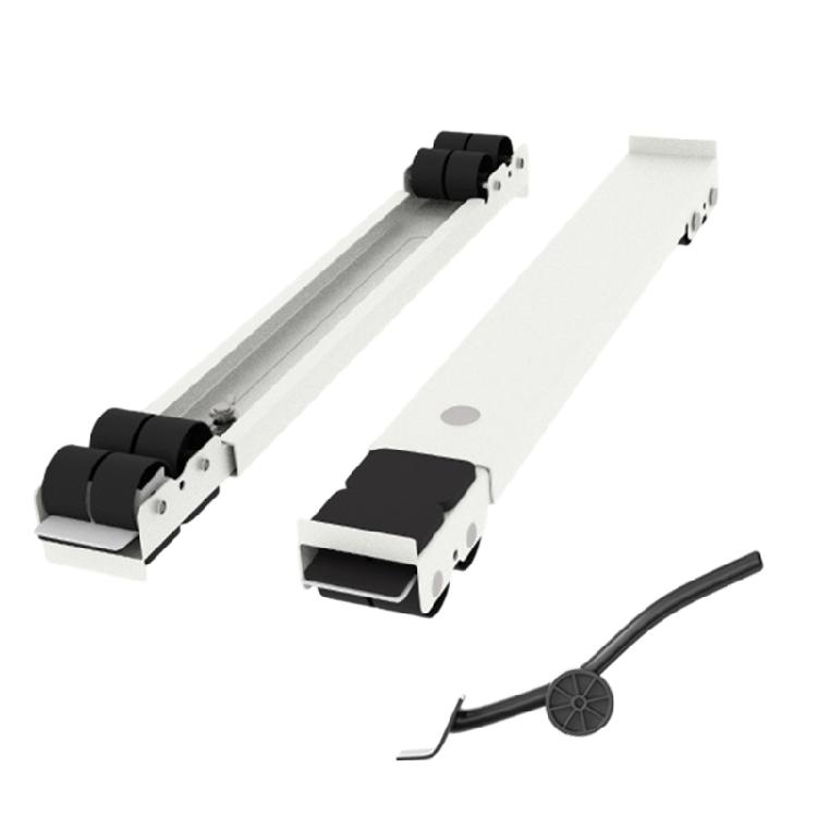 2Pcs Universals Washing Machine Rack Home Furniture Moving Roller Adjustable Length Base with Wheel Washer Dryer Stand