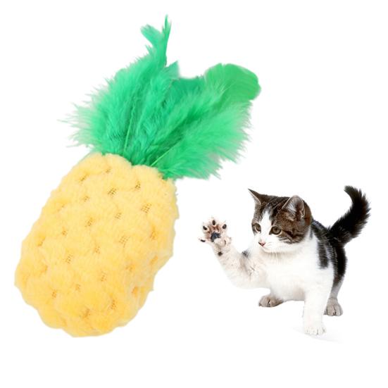 Pet Cats Kitten Catnip Cute Pineapple Shape Bite-resistant Interactive Play Toy