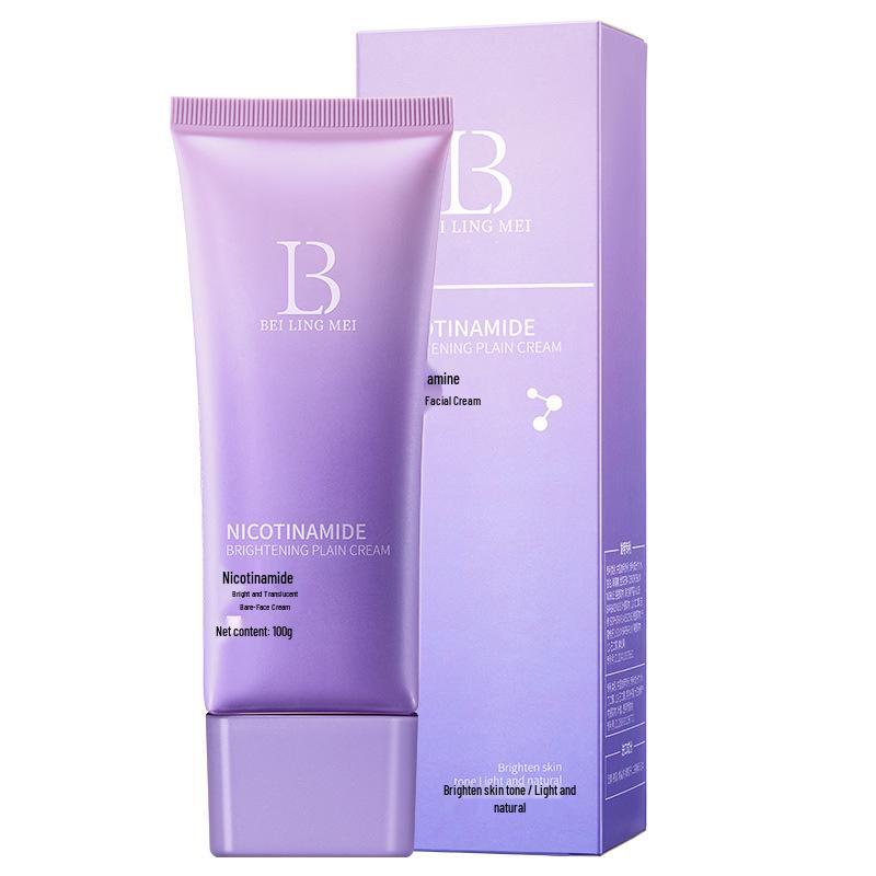 Beilingmei Niacinamide Long-lasting Moisturizing Bare Face Cream - Waterproof, Sweatproof, Concealing, Isolating. Niacinamide Brightening Bare Face Cream 100g