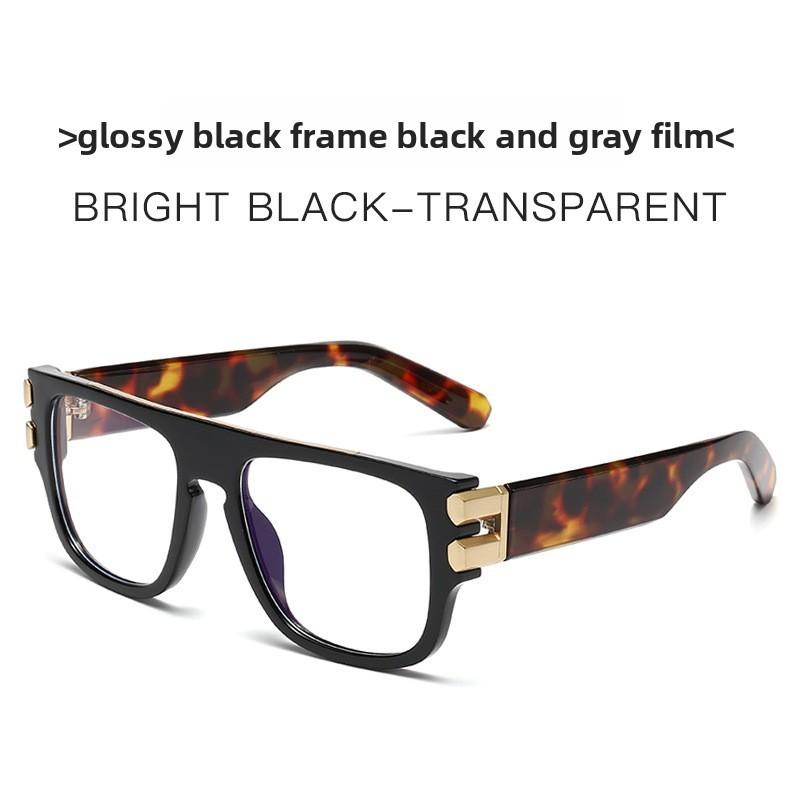 Men Square Frame Sunglasses With Uv400 Protection For Summer Fashion And Travel