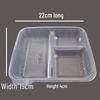 Nanqiao Rectangular 3-Compartment Disposable Takeout Lunch Boxes