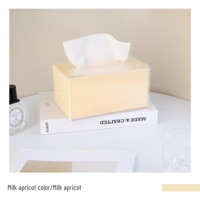 Macaron Color Acrylic Tissue Box - Light Luxury Style for Living Room, Coffee Table, or Dining Table Napkin Storage.