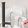 No Punching Self Adhesive Towel Holder Simple Plastic Toilet Roll Paper Holder Bathroom Kitchen Wall Storage Stand Home Decor