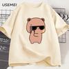 Bubu Dudu Partner T-Shirt Bär Panda Sind Spion Liebe Dinge Partner Tun T-Shirt Niedlich Passend Baumwolle T-Shirt Damen Unisex Geschenk Valentinstag