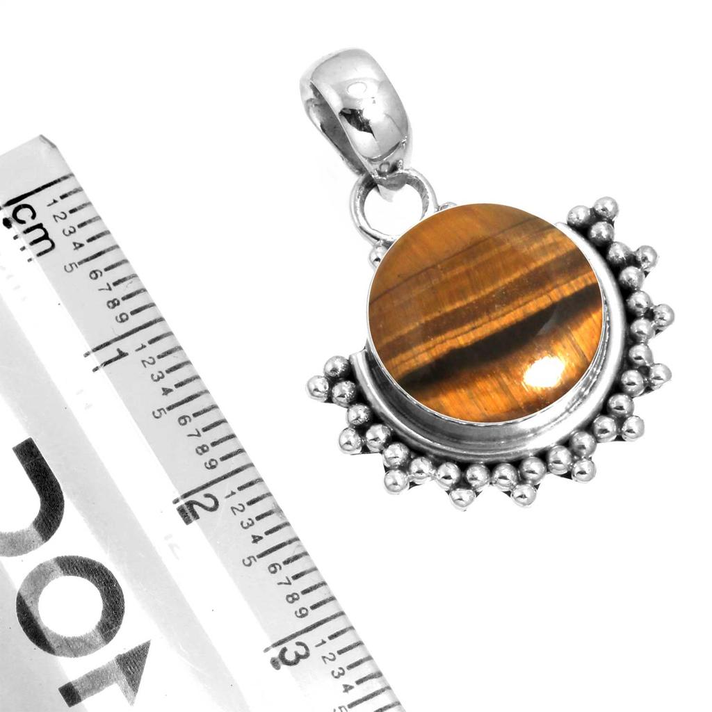 925 Sterling Silver Pendant Women Gemstone Handmade Jewelry Valentine's Day Gift Malachite Moonstone Rose Quartz Red Stone Smoky Topaz Tiger Eye