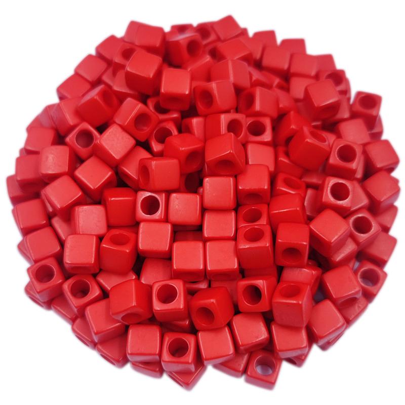 

Товары для вечеринок, ожерелье, браслет, сделай сам, конфетный цвет, 40 шт., 7 мм, квадратные свободные бусины, подвески для изготовления ювелирных изделий, кулон красный