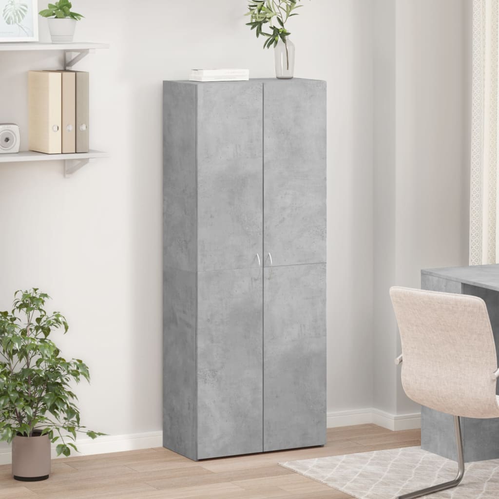 Vidaxl Szafka Na Dokumenty, Szarość Betonu, 60X32X153 Cm