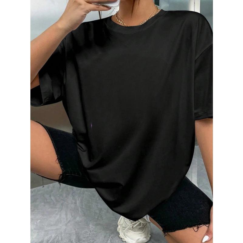 Ladies' Fashionable Casual T-shirt | LIMITED Letter Printed Round Neck Short Sleeved Micro Elastic Fabric, Ideal for Casual Daily Wear and Outdoor