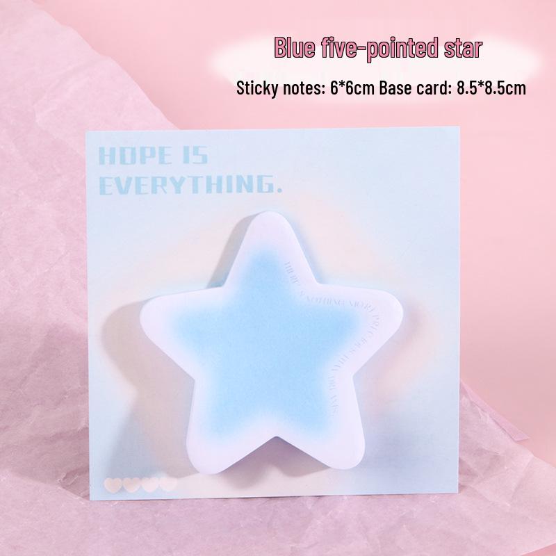 

Color Blush Halo Gradient Sticky Notes: Irregular Heart Self-Adhesive Memo Stickers
