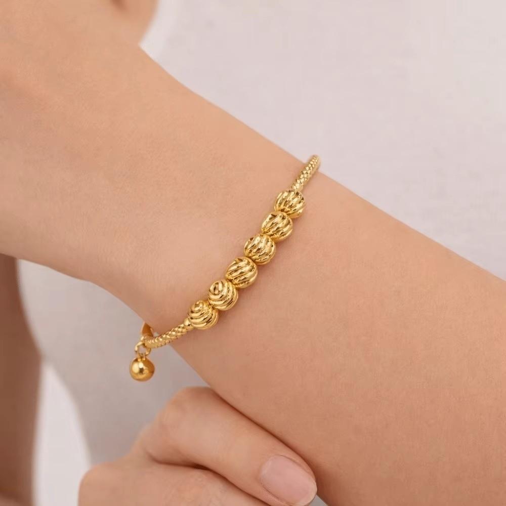 Adjustable Beaded Bracelet Heart Shape Bangles Fashion Accessory Wristband Women Jewelry