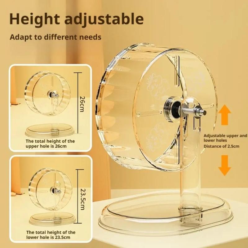 1pc Hamster Toy Running Wheel Silent Metal Stand Bracket Stable Non Slip for Golden Bear Sugar Glider Rat